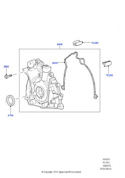 Масляный насос (Сборка на заводе в г. Солихалл, Дизель 3,0 л 24V DOHC V6 TC, 3,0 л 24 клап. V6 турбо дизель, станд. поток, 3,0 V6-гибридн.электр.дизельн.двиг.)