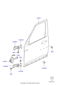 Передние двери, петли и уплотнители (Дверь и крепления)