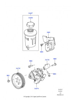 Опора насоса усилит.рул.упр. (3.0L DOHC GDI SC V6 БЕНЗИНОВЫЙ, 5,0 л OHC SGDI NA V8 бензин - AJ133)