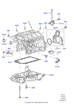 Блок цилиндров и заглушки (Lion дизель 2.7 V6 (140 кВт))