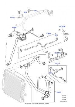 Трубопр.и шланги сист.охлажд. (Cologne V6 4.0 EFI (SOHC))