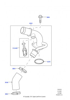 Термостат/корпус и сопут.эл-ты (Cologne V6 4.0 EFI (SOHC))