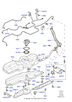 Топл. бак и сопутствующие эле. (Cologne V6 4.0 EFI (SOHC))