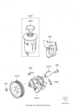 Опора насоса усилит.рул.упр. (5,0 л OHC SGDI SC V8 бензин - AJ133, 5,0 л OHC SGDI NA V8 бензин - AJ133)