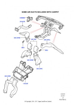 Возд.дефлект., жалюзи и воздуховоды (Внутренние элементы)