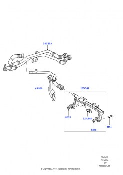 Шланги отопителя (5,0 л OHC SGDI SC V8 бензин - AJ133, 5,0 л OHC SGDI NA V8 бензин - AJ133)