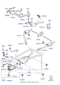 Система выпуска (3,6 л V8 32V DOHC EFi дизель Lion, Stage IV + DPF выхлоп)