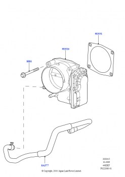 Корпус дроссельной заслонки (AJ бензин 4.4 V8 EFI (220кВт))