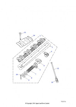 Ось клапанного коромысла (V8 сдвоенный карбюратор, L/R бензин)